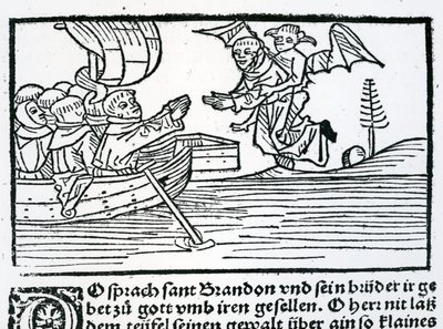 Ilustração de &39;The Voyage of St. Brendan&39; de German School
